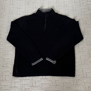 MICHAEL Michael Kors Black Zip-Up Sweater with Gray Accents